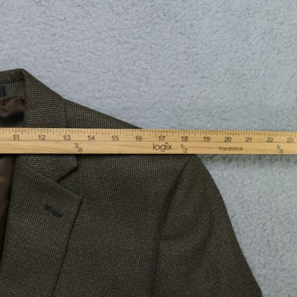 Chaps Sport Coat Blazer Mens 40R Brown Houndstooth Two Button - Picture 11 of 16